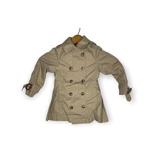 Polo Ralph Lauren Girls Trench 3 3T Coat Double Breasted Beige Pockets Toddler